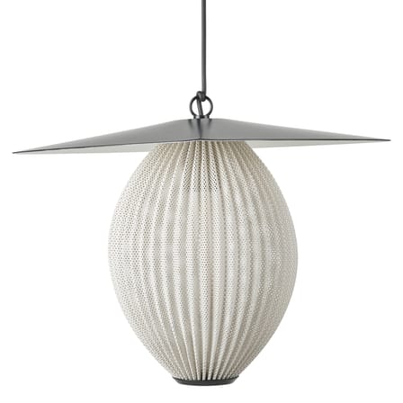 Satellite OUTDOOR Large Outdoor pendant metal white beige beige metal / Ø 27 x H 38.5 cm - 1953 reissue - Gubi