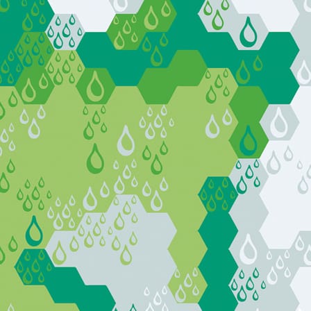 Papier peint panoramique WallpaperLab Nested paper papier vert / 8 lés - L 372 x H 300 cm - Domestic