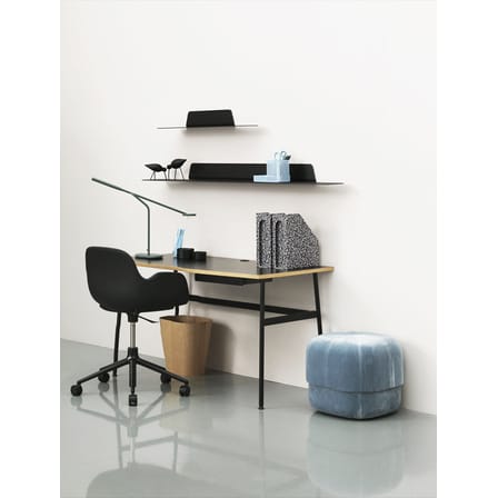 Pouf Circus Small tissu bleu / Ø 46 cm - Velours - Normann Copenhagen