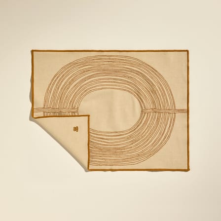 Set de table Mirage jaune / 45 x 35 cm - Brodé main - Maison Sarah Lavoine