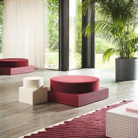 Sitzkissen Zymmo textil rot / 90 x 90 x H 36 cm - Zanotta