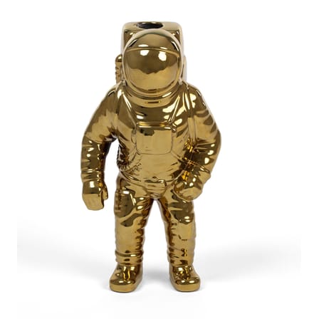 Soliflore Cosmic Diner Starman céramique or métal / H 28 cm - Seletti