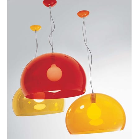 Suspension FL/Y plastique jaune / Ø 52 cm - Kartell