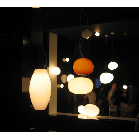 Suspension Gregg Grande verre blanc / L 47 cm - Ludovica+Roberto Palomba, 2008 - Foscarini