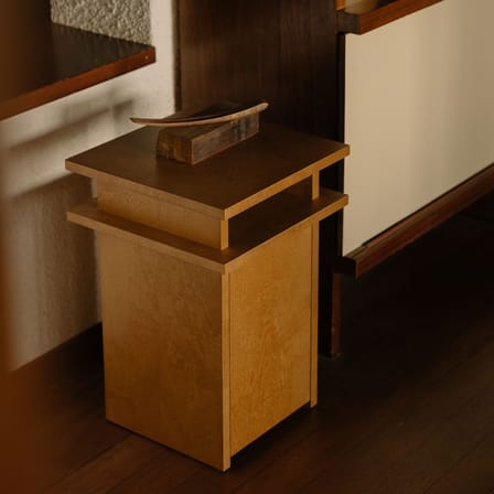 Table de chevet Ratio bois naturel / 1 porte - Frama 