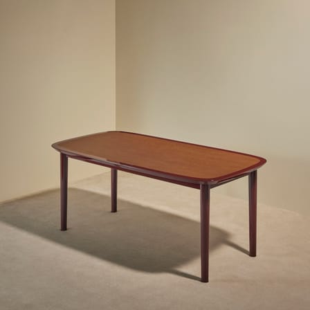 Table rectangulaire Equilibre bois rouge / 180 x 90 cm - Maison Sarah Lavoine