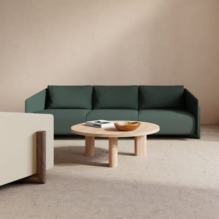 Tavolino Galta Forte legno naturale / Ø 100 x H 36 cm - KANN DESIGN