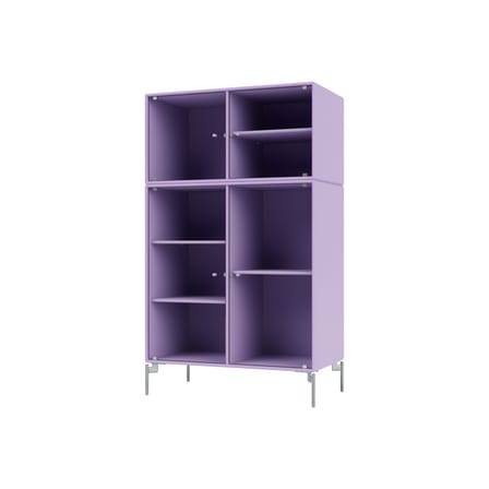 Vaisselier Ripple III bois violet / Vitrine - L 69,6 x P 38 x H 105 cm / Verre ondulé - MONTANA