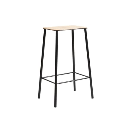 Adam Bar stool leather beige / H 65 cm - Indoor - Frama 