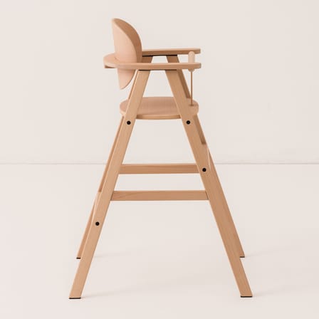 Chaise haute évolutive Growing Green bois naturel / 3 positions : de 6 mois à 6 ans - NOBODINOZ