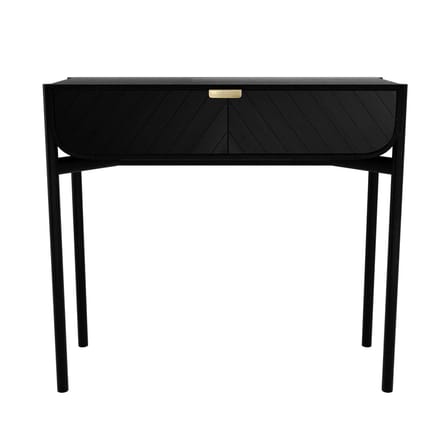 Console Marius bois noir / Avec tiroir - L 100 cm - Hartô