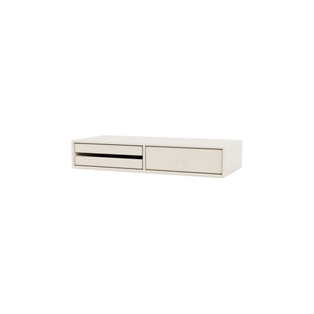 Coiffeuse Makeup bois blanc / Console murale - L 69.6 x P 30 x H 12.6 cm - MONTANA