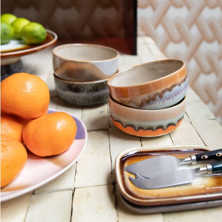 Set de 4 coupelles 70s ceramics / Ø 12,5 - 40 cl - HK LIVING