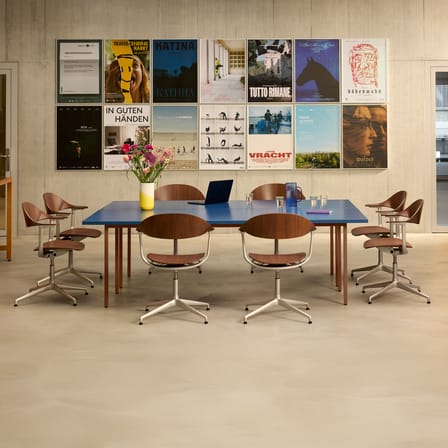 Fauteuil pivotant Mynt bois marron / Noyer - Vitra
