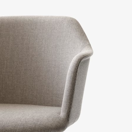 Fauteuil rembourré Rely HW35 tissu beige - &tradition