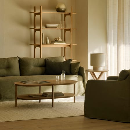 Fauteuil rembourré Weave tissu vert - Ethnicraft