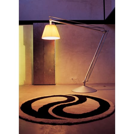 Lampadaire Superarchimoon métal tissu gris / H 214 cm - Flos