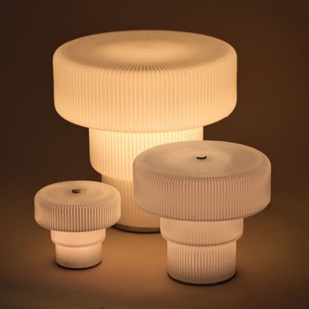 Lampe sans fil rechargeable Ripple Large LED / Ø 19 x H 16,5 cm - Ferm Living