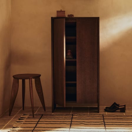 Meuble à chaussures Parcel Tall bois marron / L 55 x H 110 x P 30 cm - Ferm Living