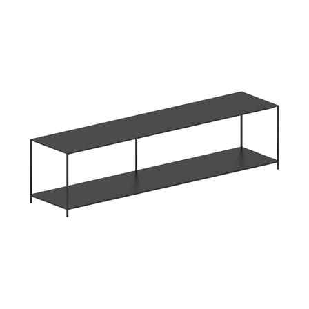 Meuble TV Slim Irony métal noir / Console - L 180 x H 45 cm - Zeus