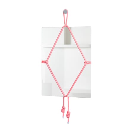 Miroir mural Shibari Rectangle verre rose / L 50,5 x H 69 cm - Moustache