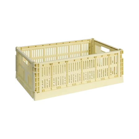 Panier Colour Crate plastique jaune Large / 34,5 x 53 cm - Recyclé - Hay