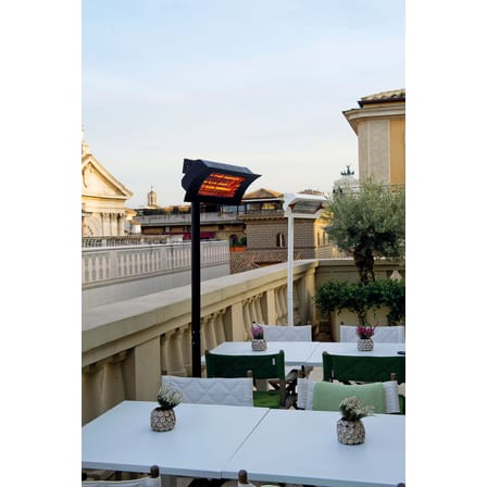 Pied  métal noir / Pour radiateur Hotty - H 210 cm - Unopiu