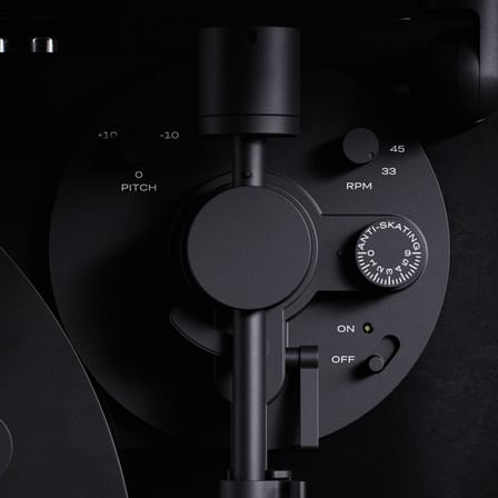 Platine vinyle Turntable verre noir / Bluetooth 5.0 - Transparent Speaker