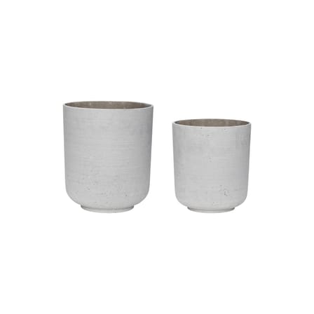 Set de 2 pot de fleurs Among gris  - HÜBSCH