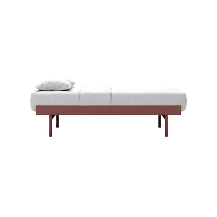  Convertible kids bed metal pink with night table / For mattresses 90 x 180 to 210 cm - MOEBE