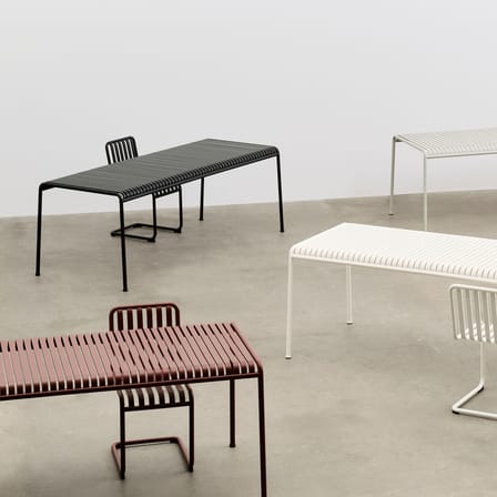 Palissade Rectangular table metal red / 220 x 90 cm - Hay