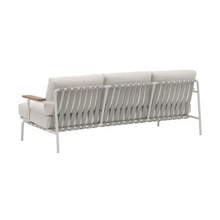 Gartensofa 3-Sitzer Settle textil weiß / L 218,5 cm - Muuto