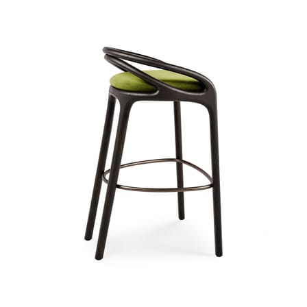 Sgabello alto Aleta INDOOR tessuto verde / H 78,5 cm - MORPHO