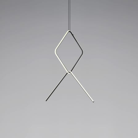 Suspension Arrangements 2 LED métal blanc noir / 2 éléments - H 90 x L 100 cm - Flos