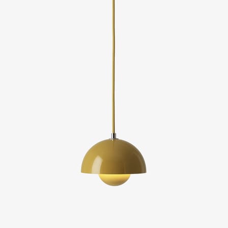 Suspension Flowerpot VP10 métal jaune / Ø16 cm - By Verner Panton, 1969 - &tradition