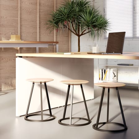 Tabouret Gustave métal gris - Hartô