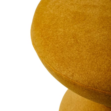 Tabouret rembourré Zig Zag Soft tissu jaune - POLSPOTTEN