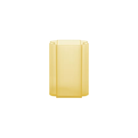 Vaso Okra materiale plastico giallo / H 24 cm - Riciclato / Patricia Urquiola, 2024 - Kartell