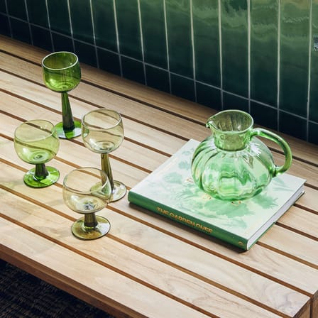 Verre à vin The emeralds Tall vert / H 17,2 cm - Set de 4 / 24 cl - HK LIVING