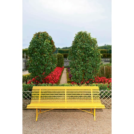 Banc avec dossier Louisiane métal bleu / L 200 cm - Métal - Fermob