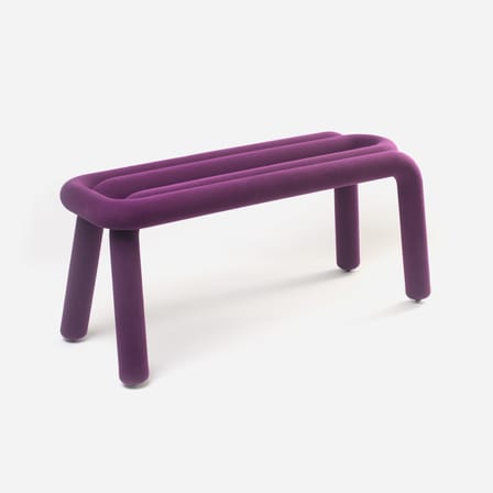Banc rembourré Bold / L 100 cm - Moustache
