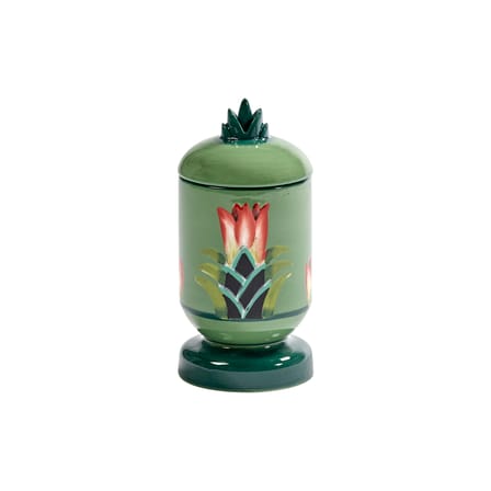 Boîte Flamboyance céramique vert / Small - Ø 8  x H 17 cm - Serax