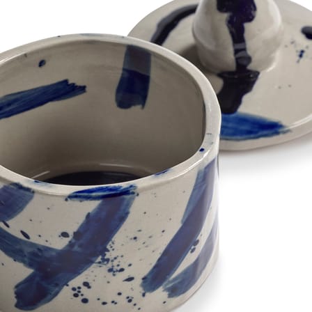 Boîte Sophia 01 céramique bleu / Ø 9 x H 10.5 cm - Serax