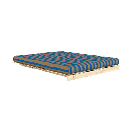 Canapé convertible Roots tissu marron / L 160 cm - 3 positions / Structure pin clair - KARUP