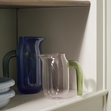 Carafe Jug XL verre bleu / Ø 19 x H 26,7 - 1,5 L - Hay