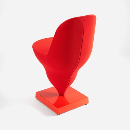 Chaise rembourrée Gelato tissu rouge - Moustache
