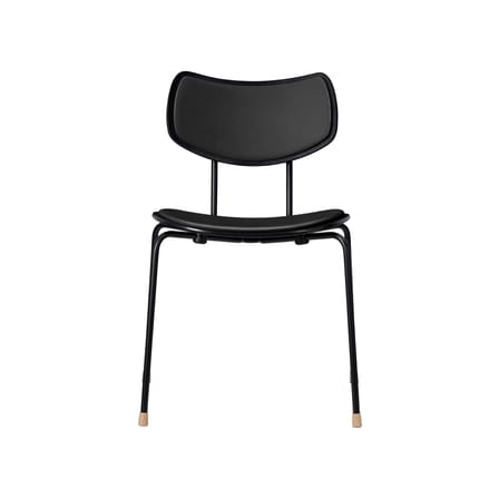 Chaise rembourrée VLA26P - Vega Chair cuir noir / Vilhelm Lauritzen, 1956 - CARL HANSEN & SON