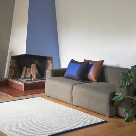 Coussin Ram tissu bleu / 48 x 60 cm - Hay