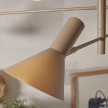 Deckenleuchte Izmir metall beige / Verstellbare Arme & ausrichtbare Lampenschirme - L 124 cm - It's about Romi