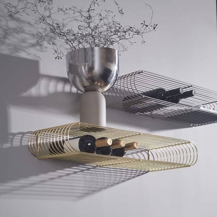 Étagère Curva Large argent métal / L 80,4 cm - AYTM